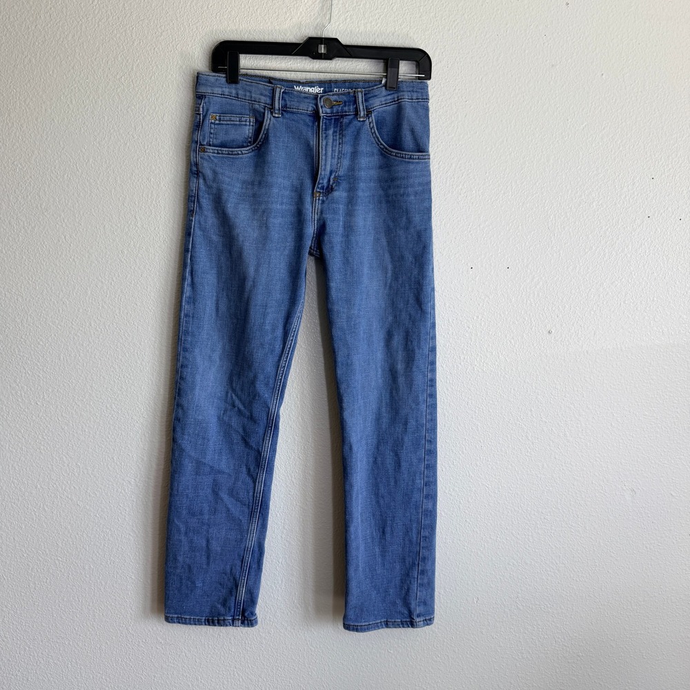 Wrangler Classic Straight Leg Jeans Medium Wash Blue Denim Womens Size 16